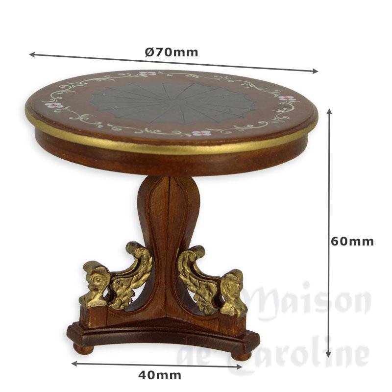 Table ronde Empire noyer-or Bilder 1
