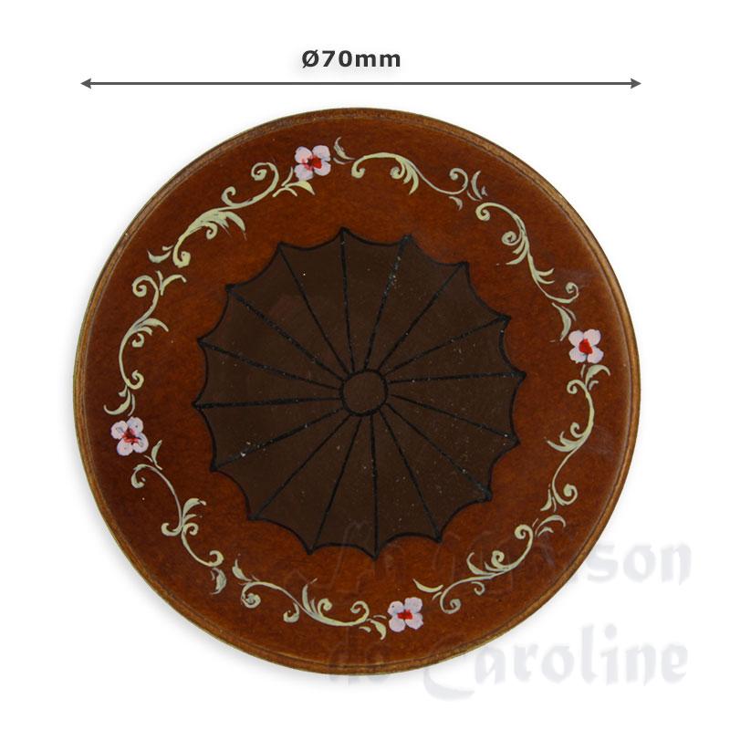 Table ronde Empire noyer-or Bilder 2