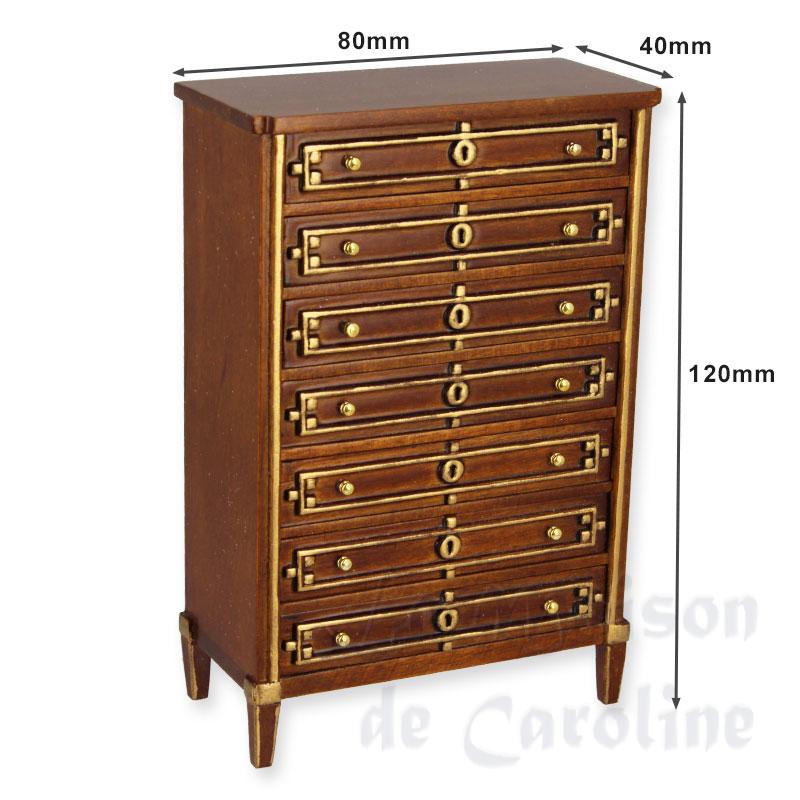 Semainier Empire noyer-or Bilder 1