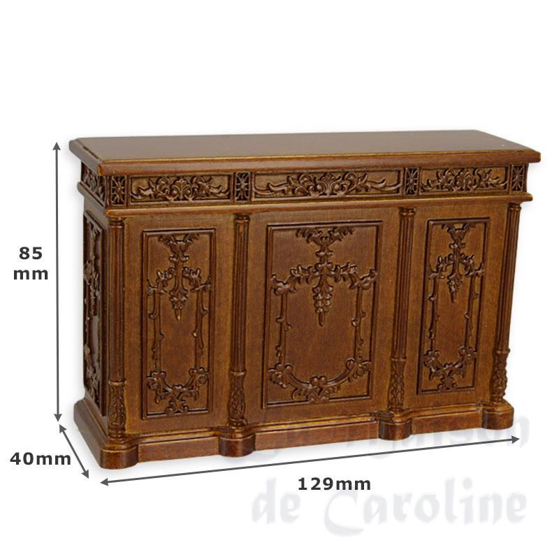 Comptoir de bar noyer meuble de collection Trianon 1/12