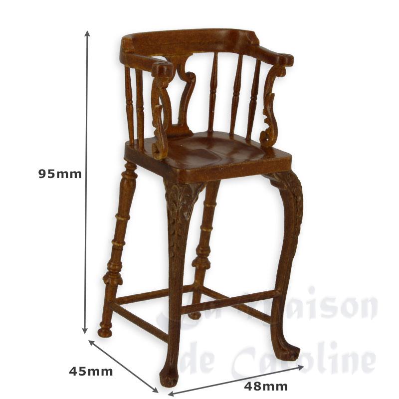 Chaise haute de bar noyer Bilder 1