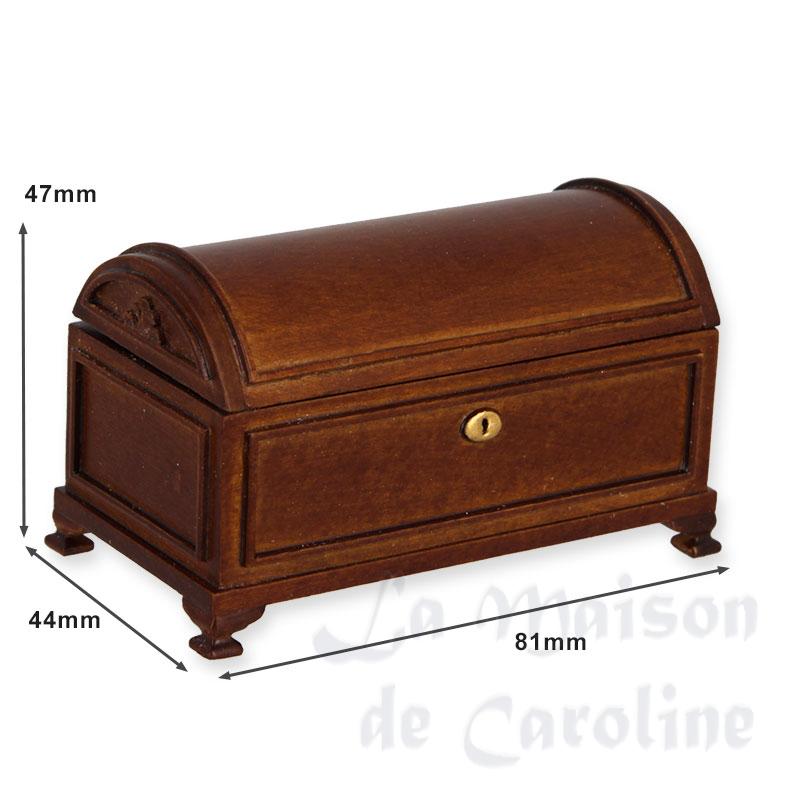 Coffre double hauteur noyer meuble de collection Trianon 1/12 photo 2
