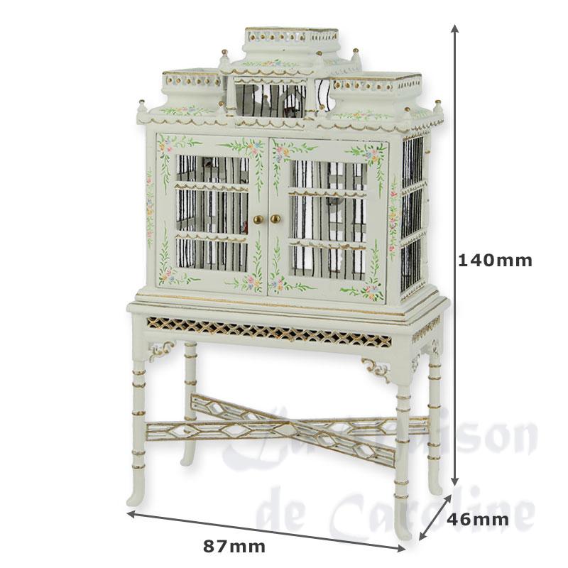 Cage a oiseaux ivoire fleurs Bilder 1