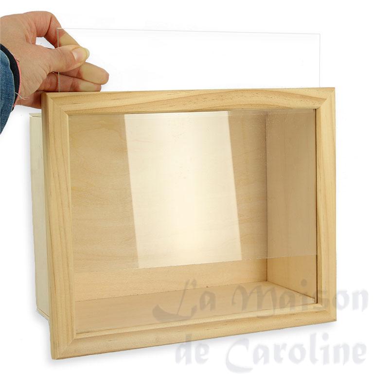 Vitrine en kit en bois vitre Plexicoulissante Bilder 1