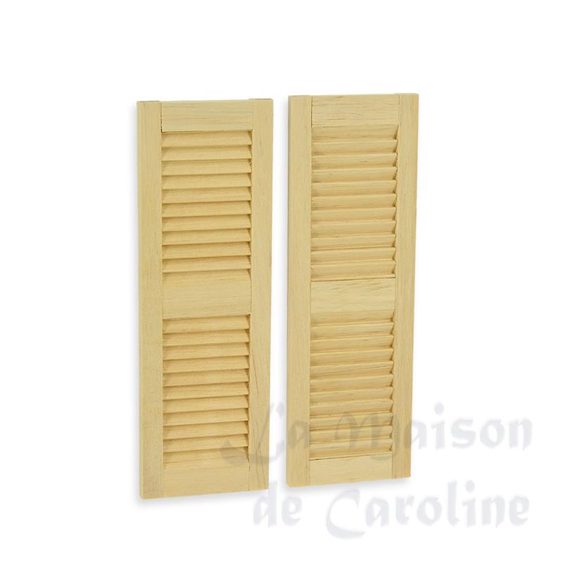 Petits volets (la paire) pour maisons de poupées 1/12