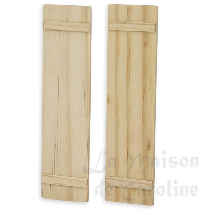 Grands volets pour grandes fenêtres pour maisons de poupées 1/12