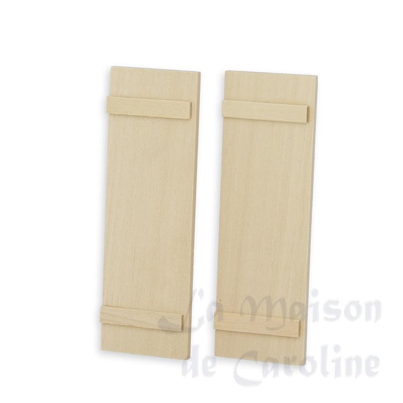 Petits volets pour petites fenêtres pour maisons de poupées 1/12