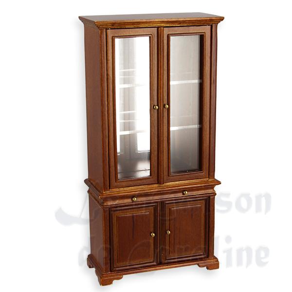 Vitrine Louis Pilippe noyer meuble de collection Trianon 1/12 Vitrine Louis Pilippe noyer meuble de collection Trianon 1/12