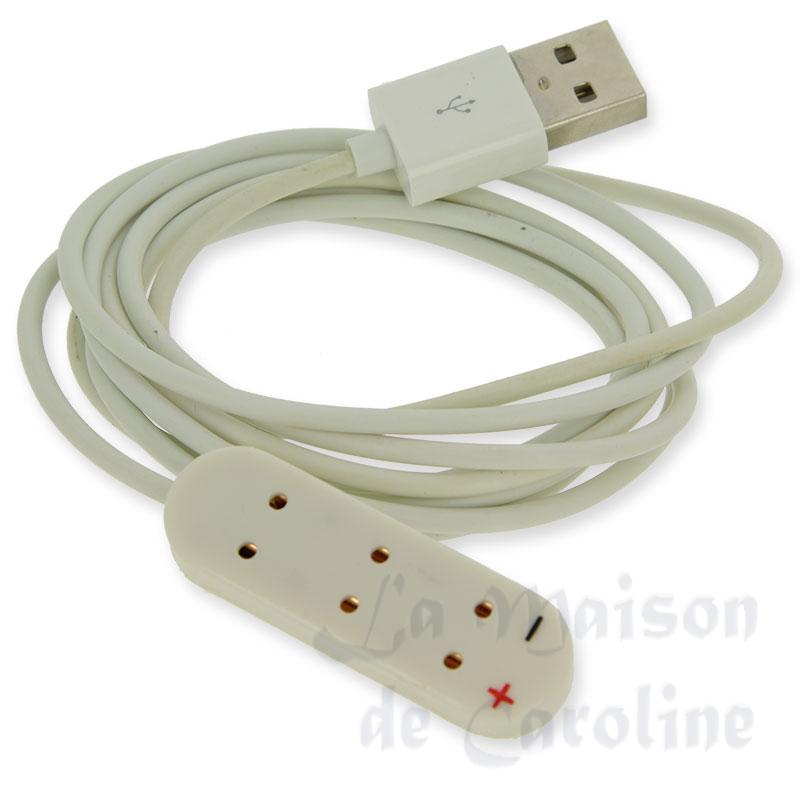 Cable USB-3V avec triplette