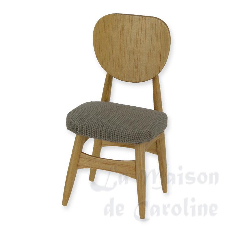 Chaise moderne vernie meuble miniature 1/12 Chaise moderne vernie meuble miniature 1/12