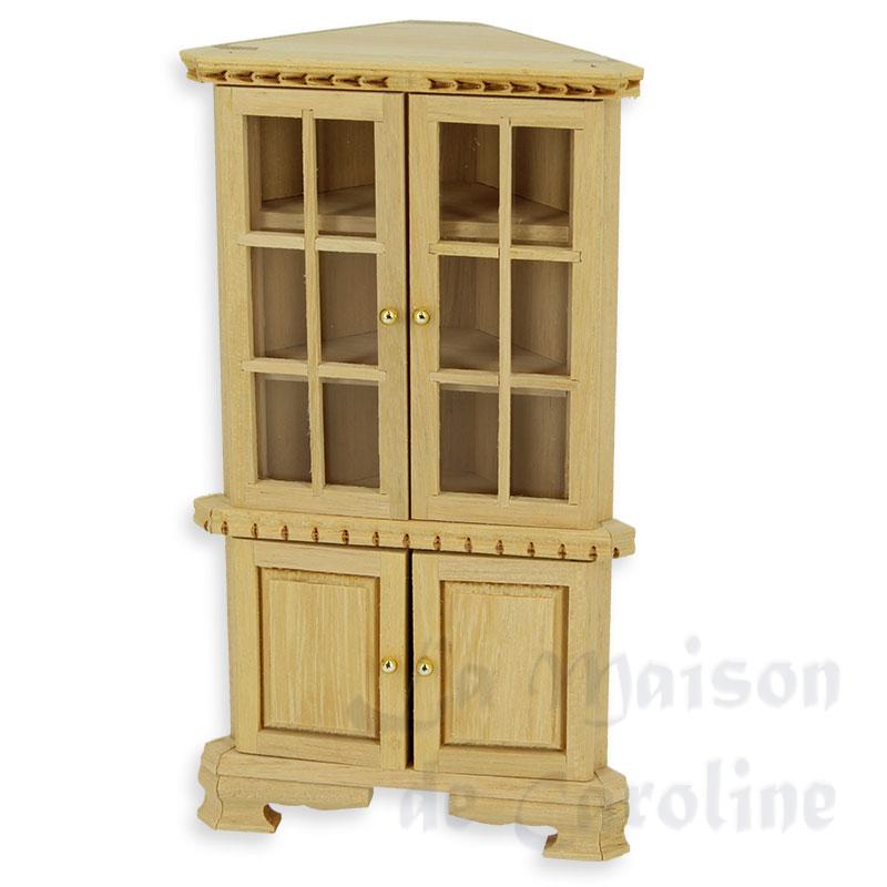 Deux corps d angle non verni meuble miniature 1/12