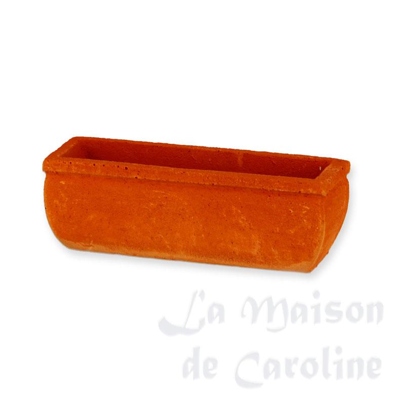 Balconnière terre cuite claire vide miniature 1/12