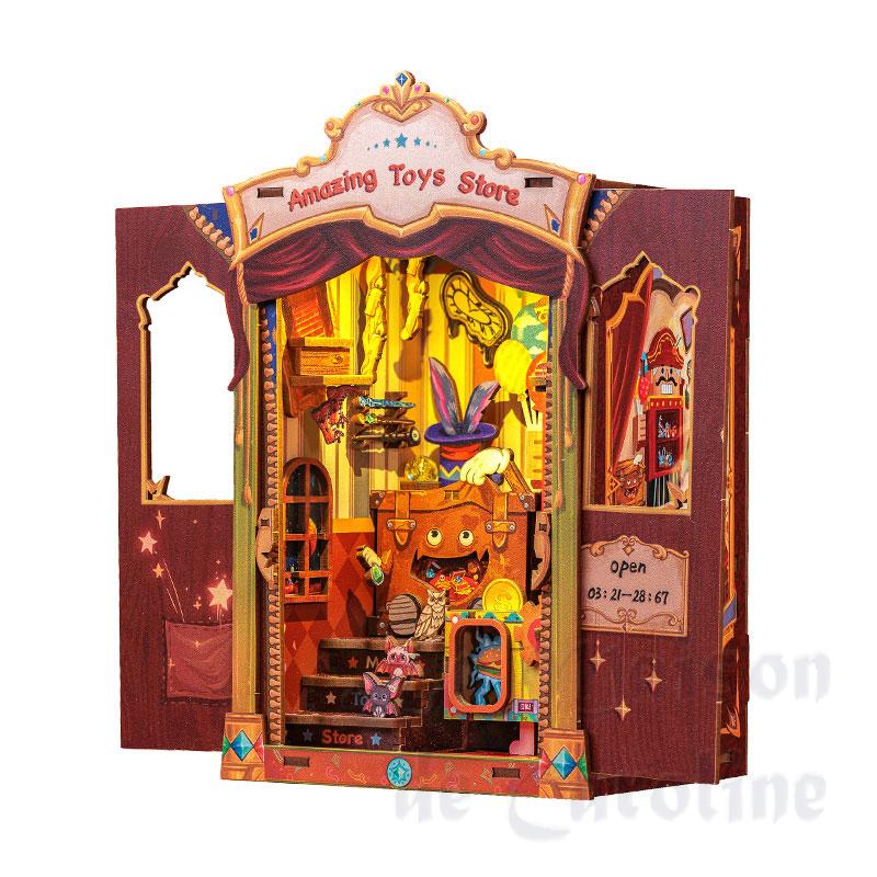 l'incroyable magasin de jouets - serre-livre pour bibliothèque - book nook l'incroyable magasin de jouets - serre-livre pour bibliothèque - book nook