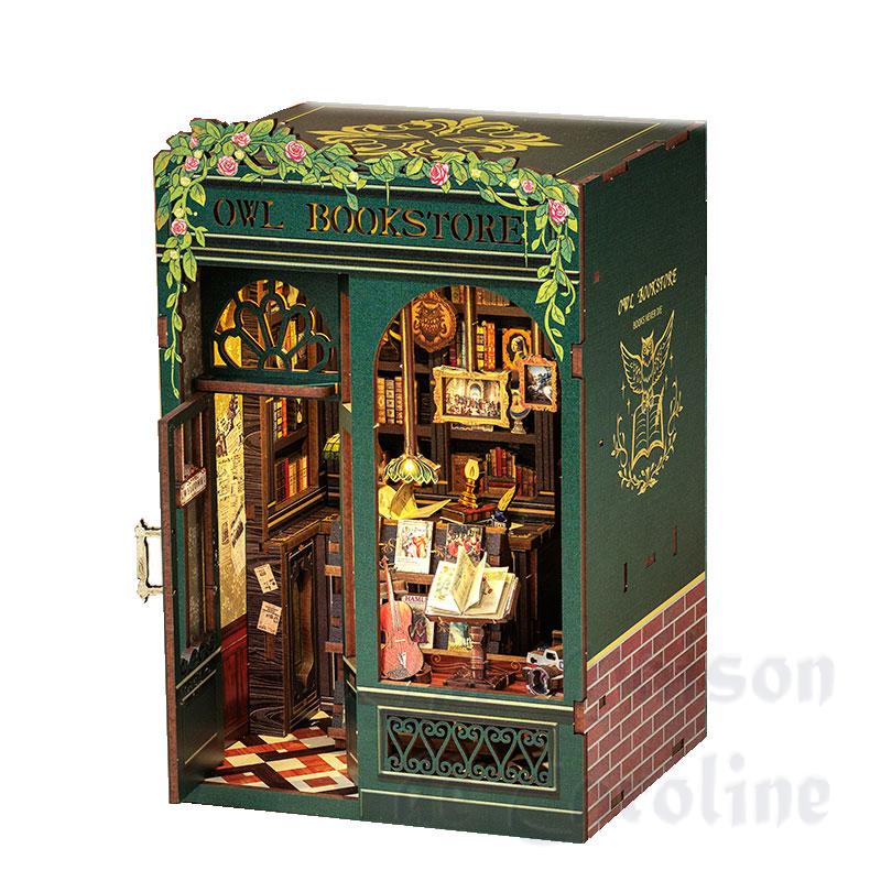 la librairie du hibou - serre-livre pour bibliothèque - book nook la librairie du hibou - serre-livre pour bibliothèque - book nook