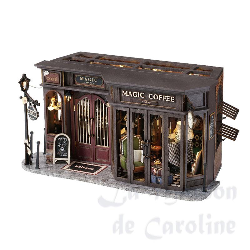 le café magique - serre-livre pour bibliothèque - book nook