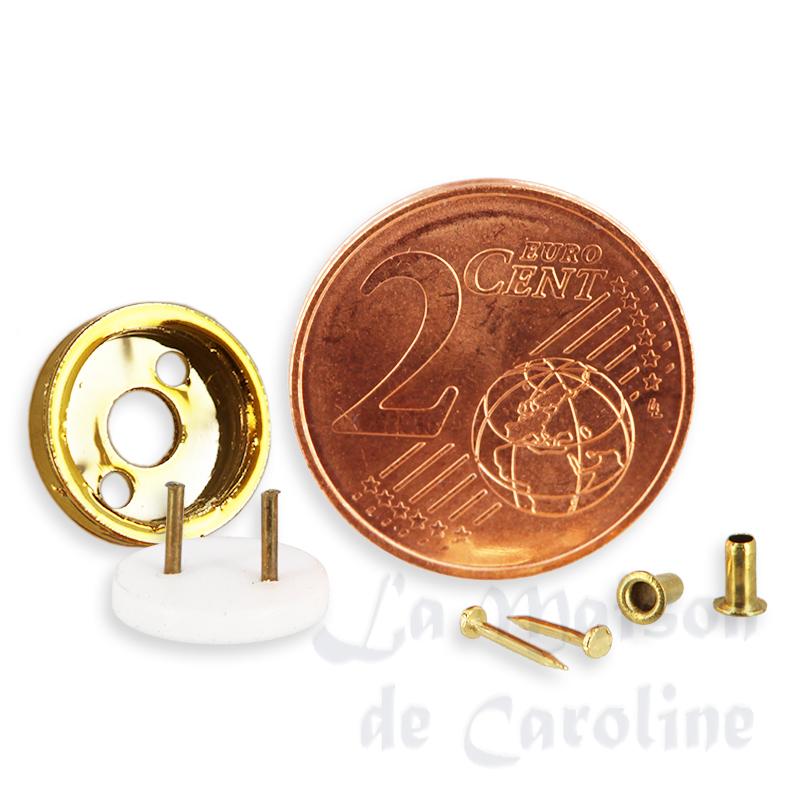 Adaptateur d applique rond pour maisons de poupées 1/12 Adaptateur d applique rond pour maisons de poupées 1/12