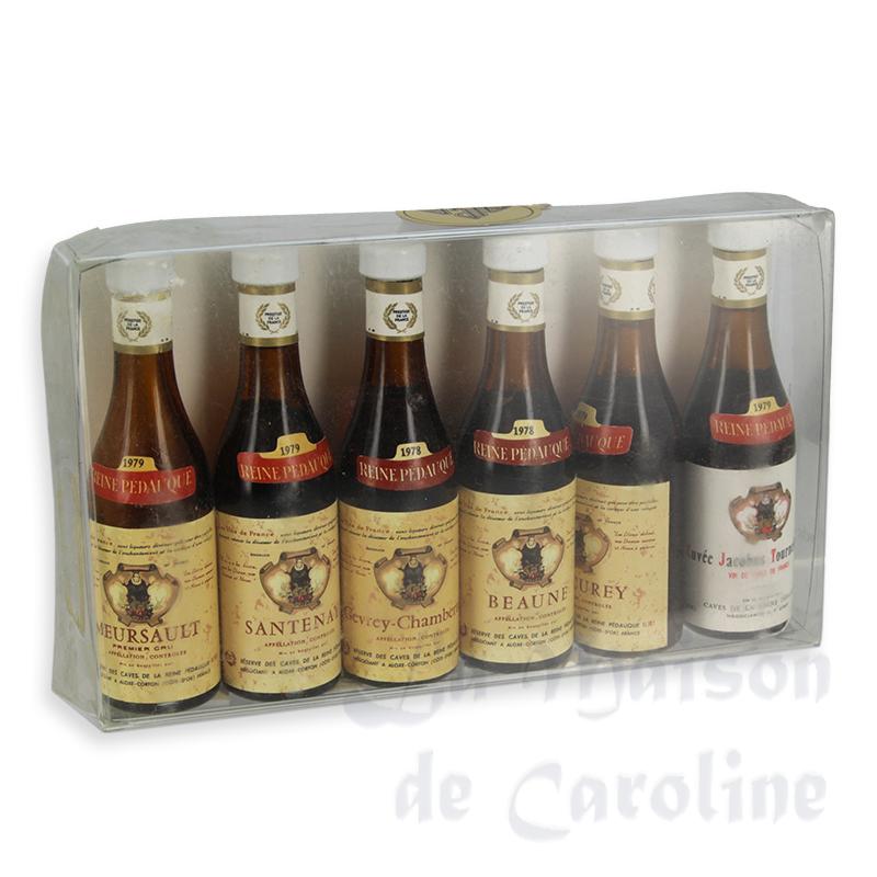 Lot de 6 bouteilles de vin 8cm 1:4