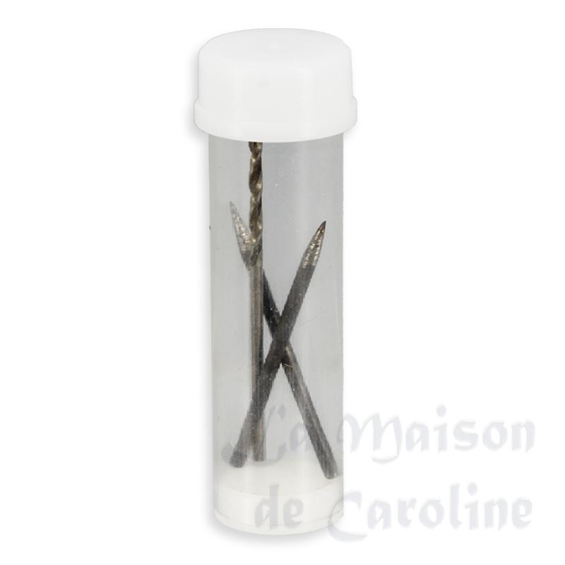 2 aiguilles poinçon et 1 forêt pour maisons de poupées 1/12 2 aiguilles poinçon et 1 forêt pour maisons de poupées 1/12