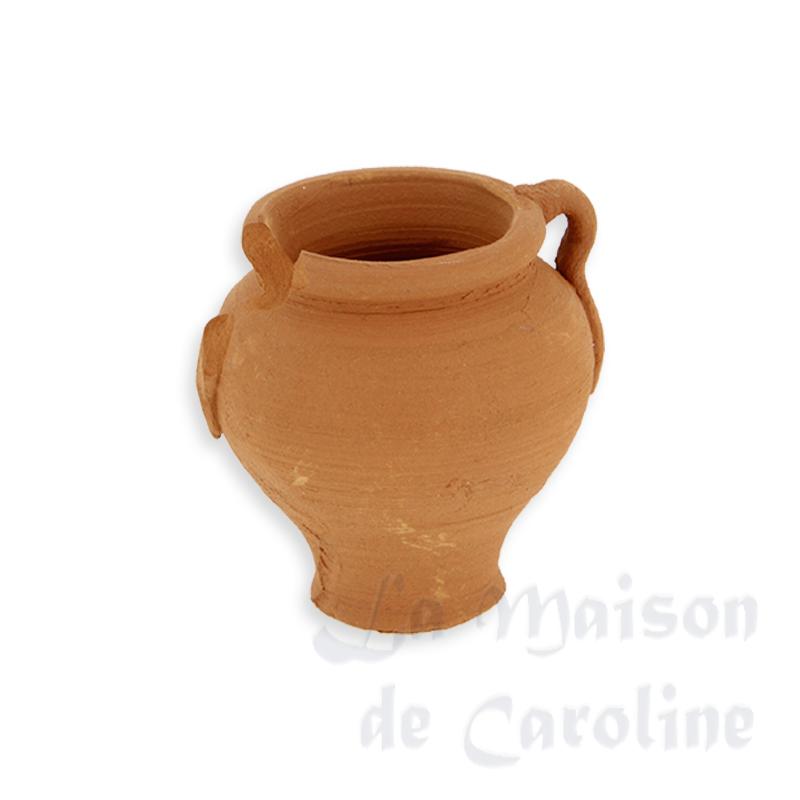 Potiche en terre cuite - une anse cassée - 1/12 Potiche en terre cuite - une anse cassée - 1/12