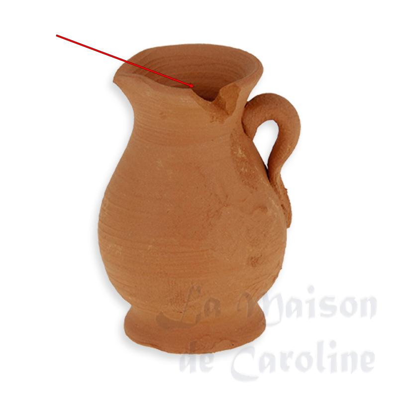Haute cruche terre cuite 6 - abimée - 4 cm miniature 1/12 Haute cruche terre cuite 6 - abimée - 4 cm miniature 1/12