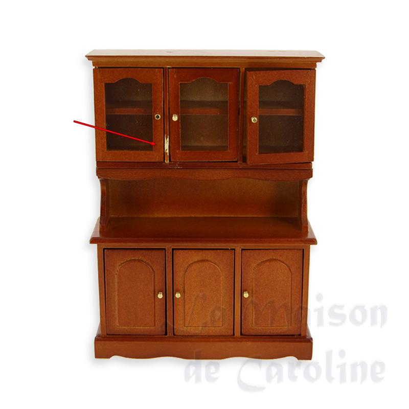 buffet de cuisine 3 portes merisier - abimé - miniature 1:12 meuble miniature 1/12 buffet de cuisine 3 portes merisier - abimé - miniature 1:12 meuble miniature 1/12