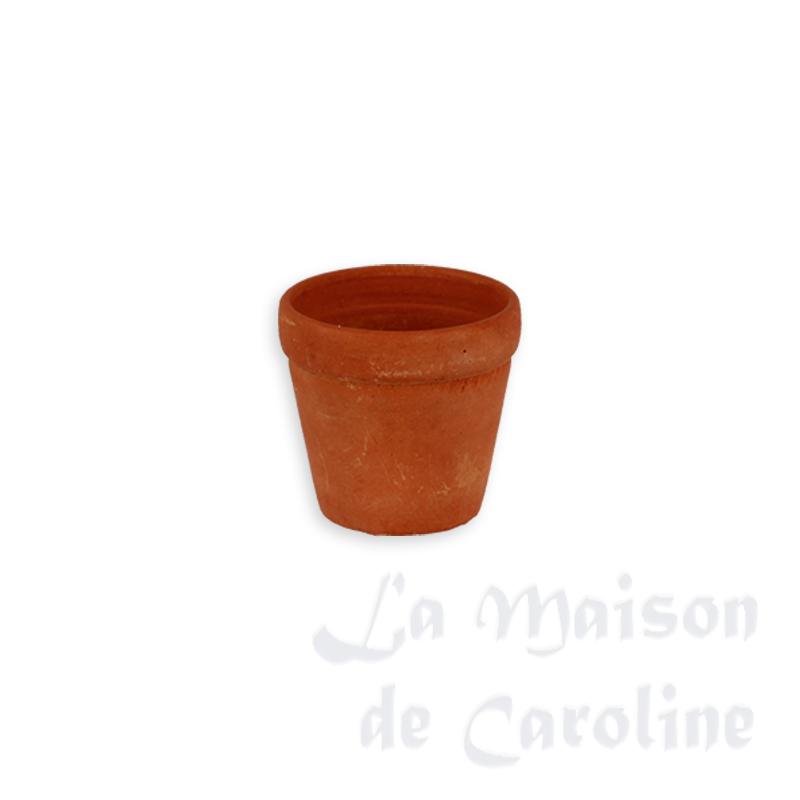 Petit pot de fleur en terre cuite Provence 1/12 Petit pot de fleur en terre cuite Provence 1/12