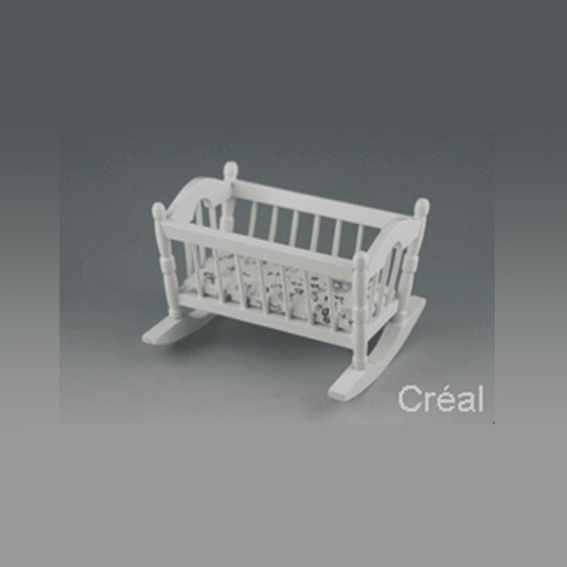 Berceau blanc meuble miniature 1/12