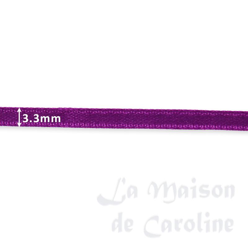 Ruban satin 3mm lilas - 2m pour maisons de poupées 1/12 photo 2