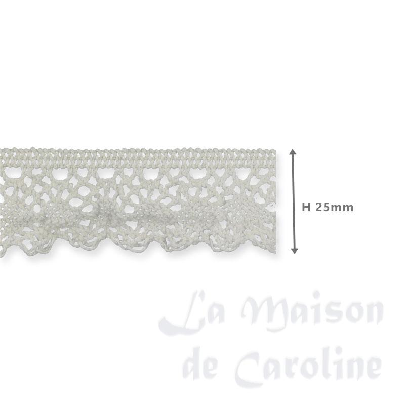 Rideau dentelle blanc élastique Bilder 1