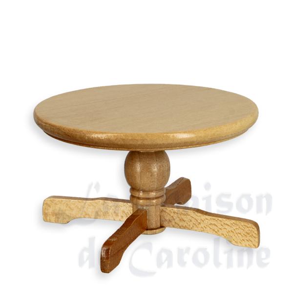 Table de cuisine chene clair meuble miniature 1/12 Table de cuisine chene clair meuble miniature 1/12