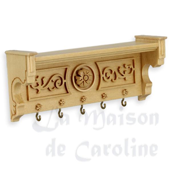 Garderobe chene clair meuble miniature 1/12 Garderobe chene clair meuble miniature 1/12