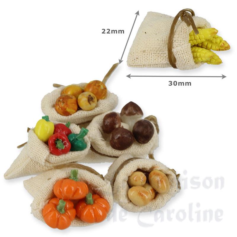 sac de légumes assortis 1pc miniature 1:12e Bilder 1