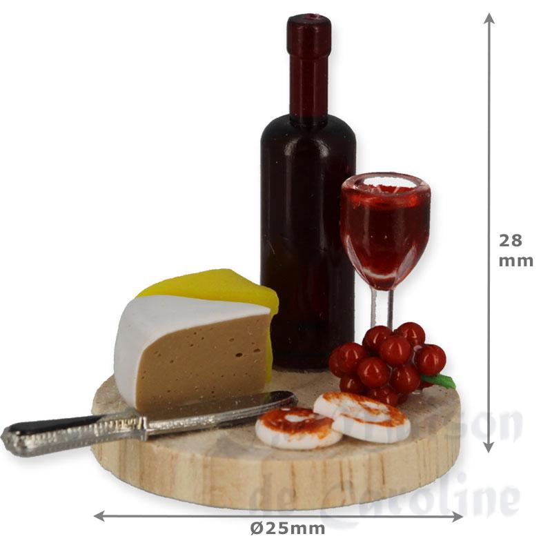 Plateau de fromage et vin miniature 1/12