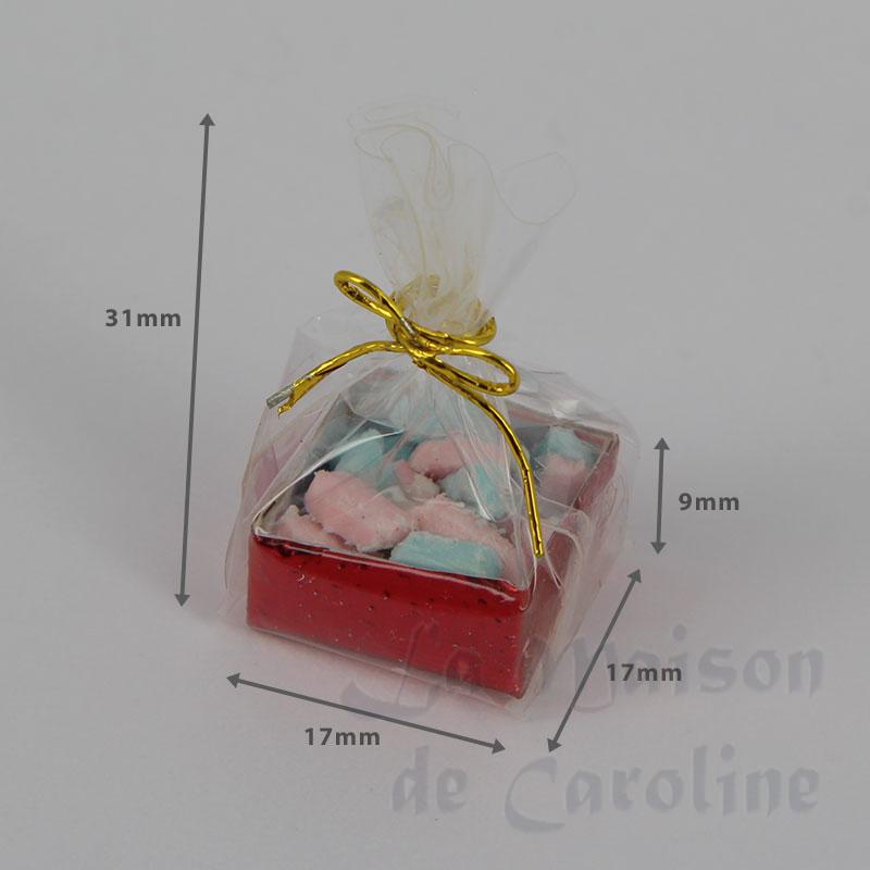 boîte rouge de présentation avec cookies ou macarons 1pc miniature 1:12e Bilder 1