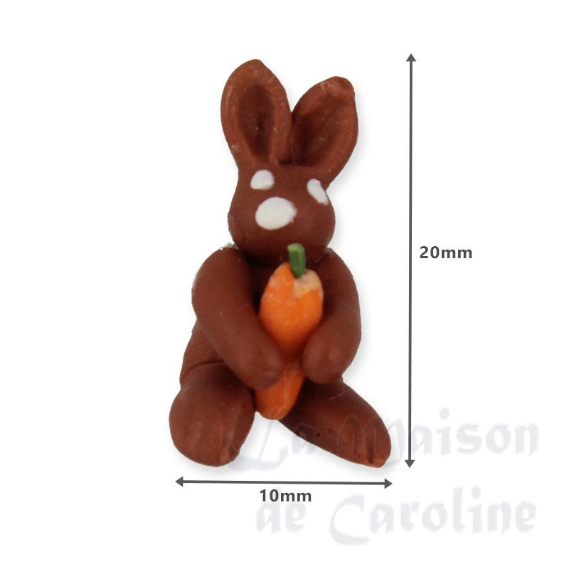 lapin en chocolat avec carotte miniature 1:12e Bilder 1