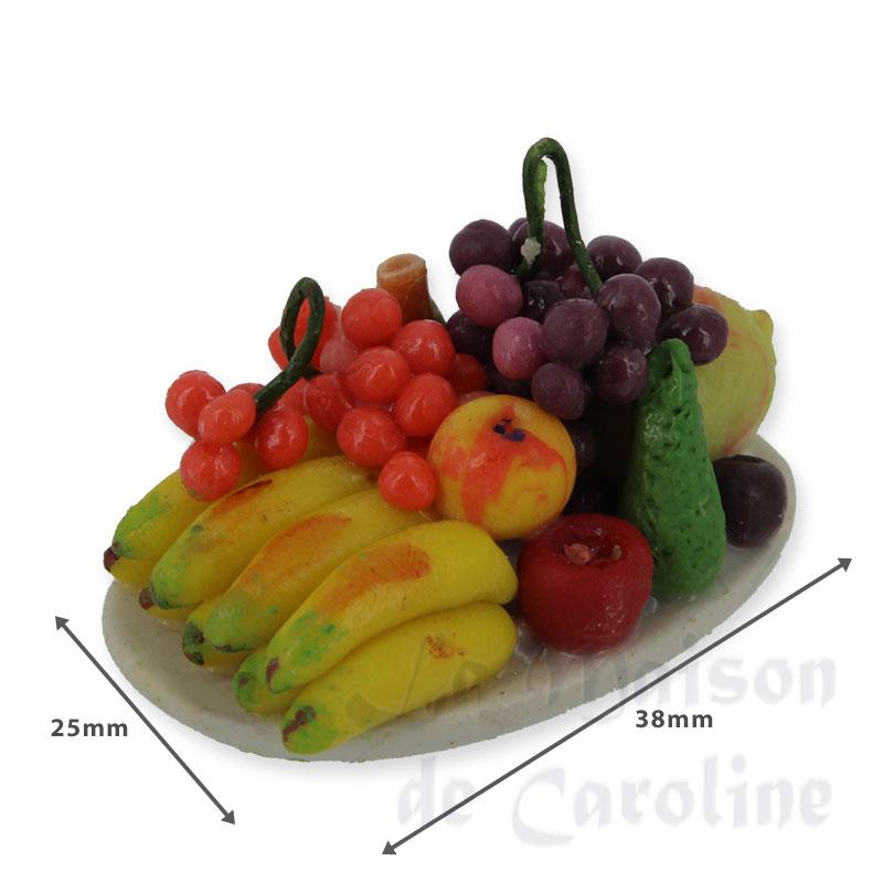 plateau de fruits en céramique miniature 1:12e Bilder 1