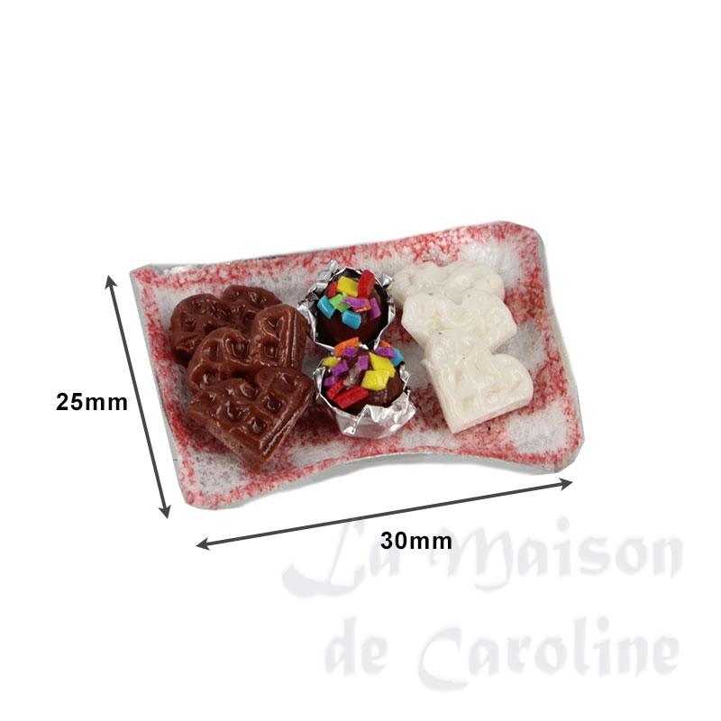 plateau avec chocolats (assortis) miniature 1:12e Bilder 1