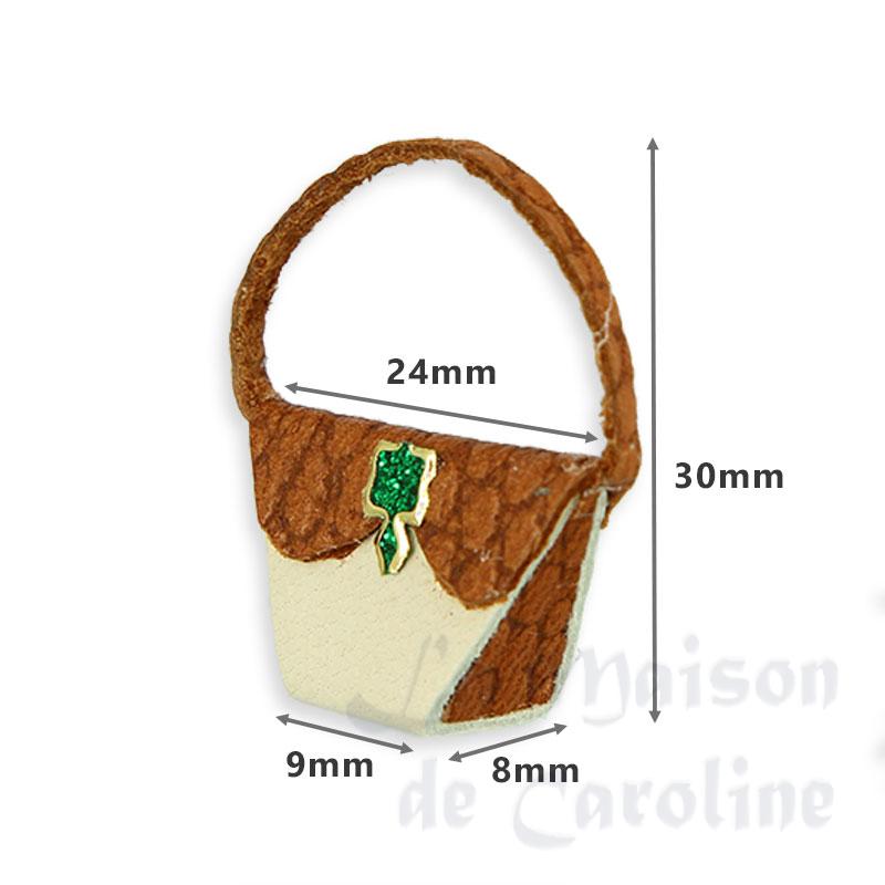 Sac à main triangle beige et marron Bilder 1