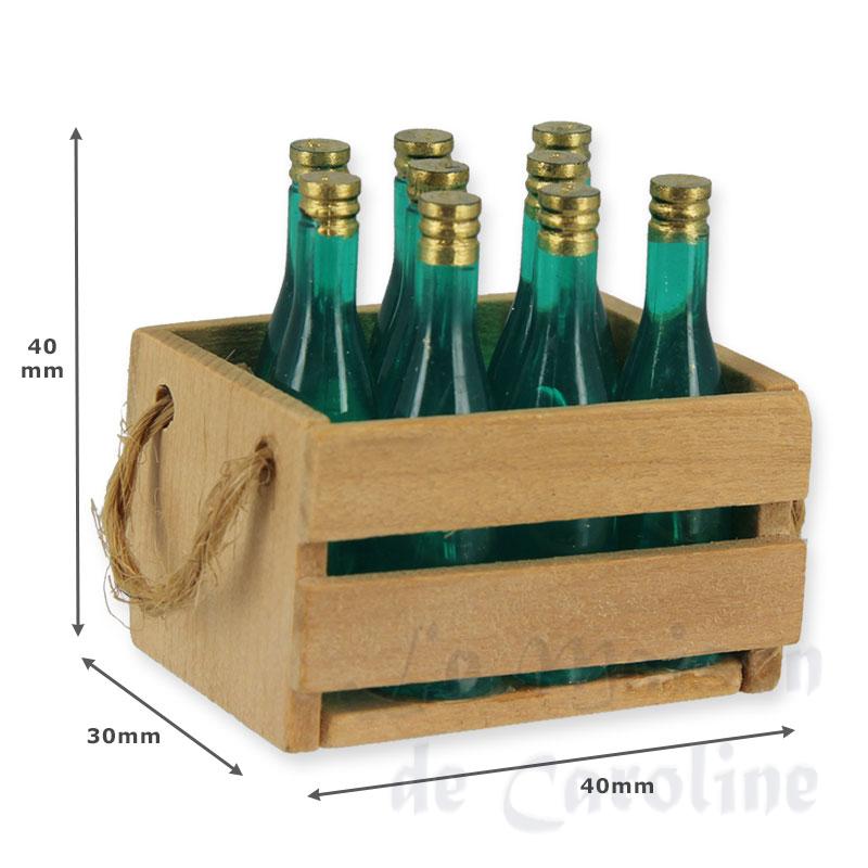 Caisse avec 6 bouteilles vertes Bilder 1