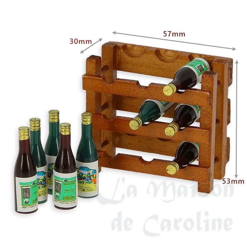 Support en bois avec 9 bouteilles Bilder 1