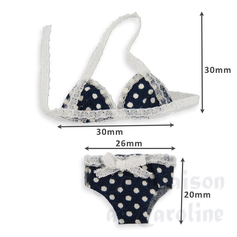 Maillot de bain bleu marine miniature 1/12 photo 2
