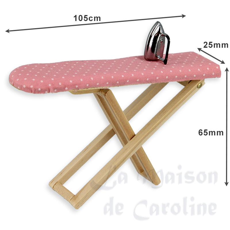planche à repasser avec housse rose et fer  miniature 1/12