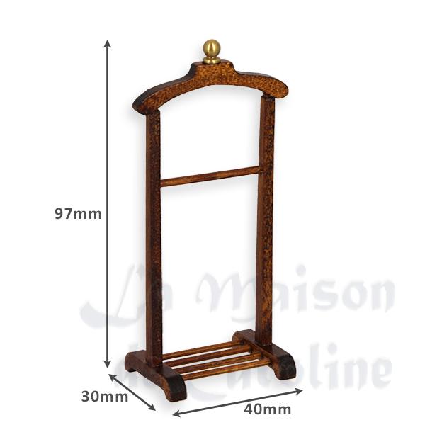 Valet de chambre merisier meuble miniature 1/12 photo 2