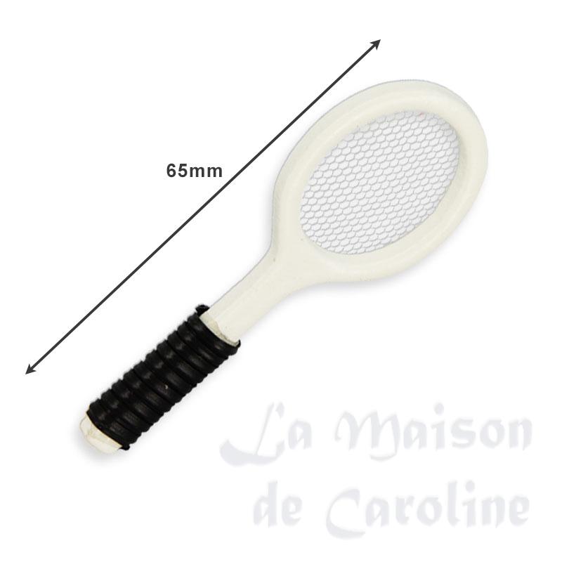 raquette de tennis blanche miniature 1/12e Bilder 1