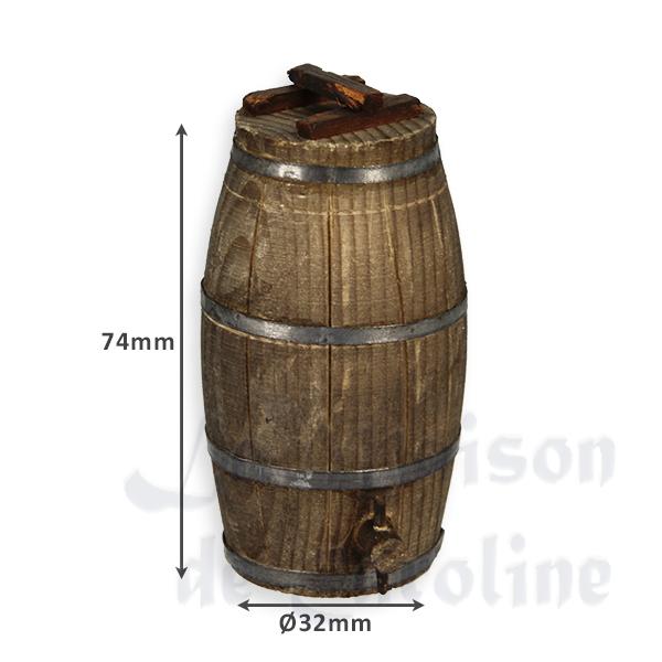 Grand tonneau haut avec robinet miniature 1/12 photo 2