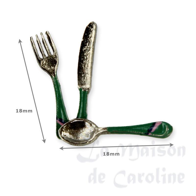 Couverts 3 pièces vert Bilder 1