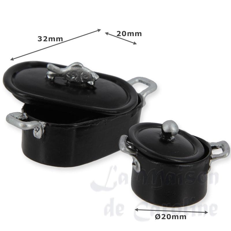 Set poissonnier et casserole Noirs Bilder 1