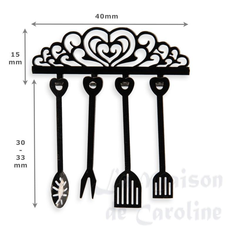 Set 4 ustensiles cuisine support coeur Bilder 1