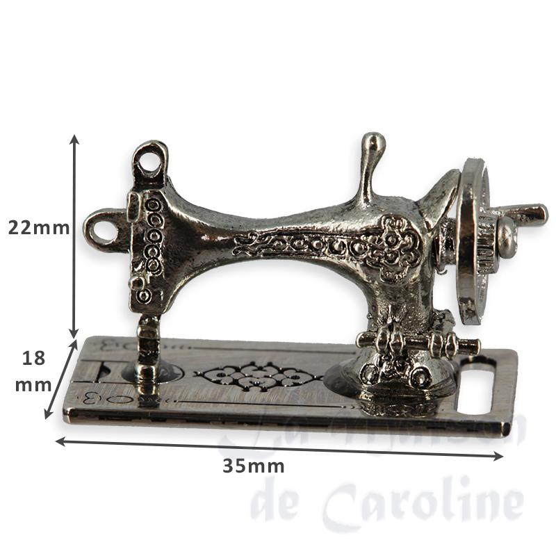 Machine à coudre argenté miniature 1/12 photo 2