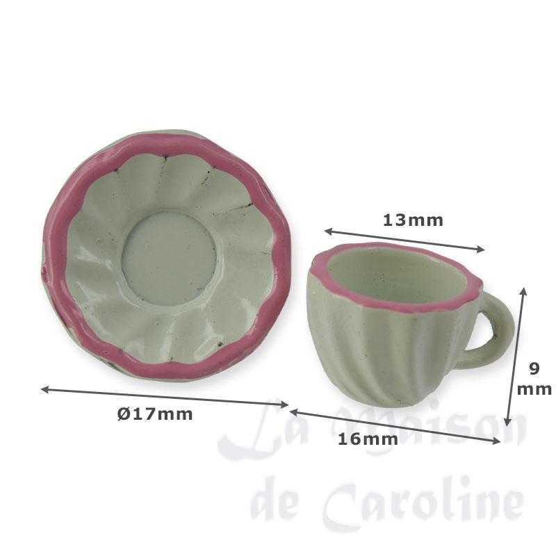Tasse et sous-tasse rose Bilder 1